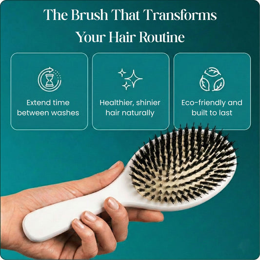 No Shampoo Hair Brush - White